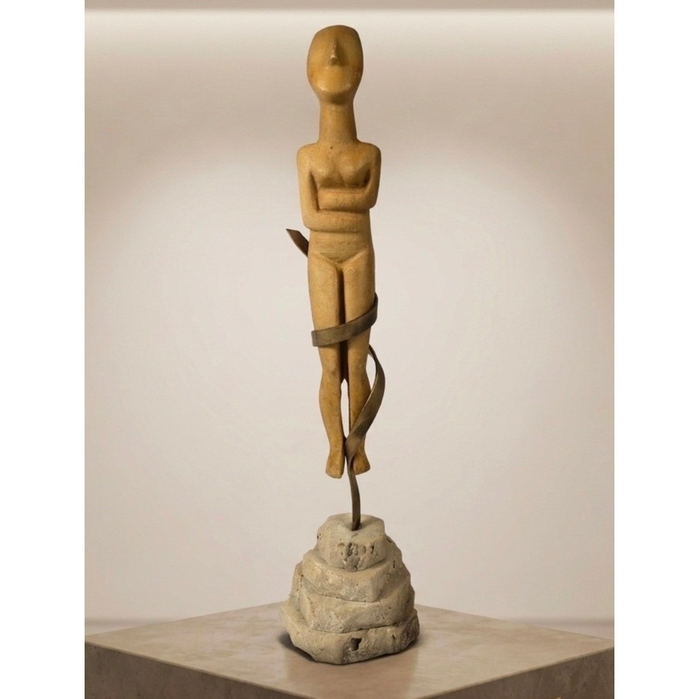 Vintage MMA Metropolitan Museum of Art Abstract Female Statue Sculpture 19.5"